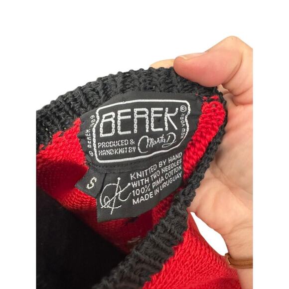 RARE Vintage Berek Hand-Knit 100% Cotton Nautical Sweater M - Picture 5 of 5